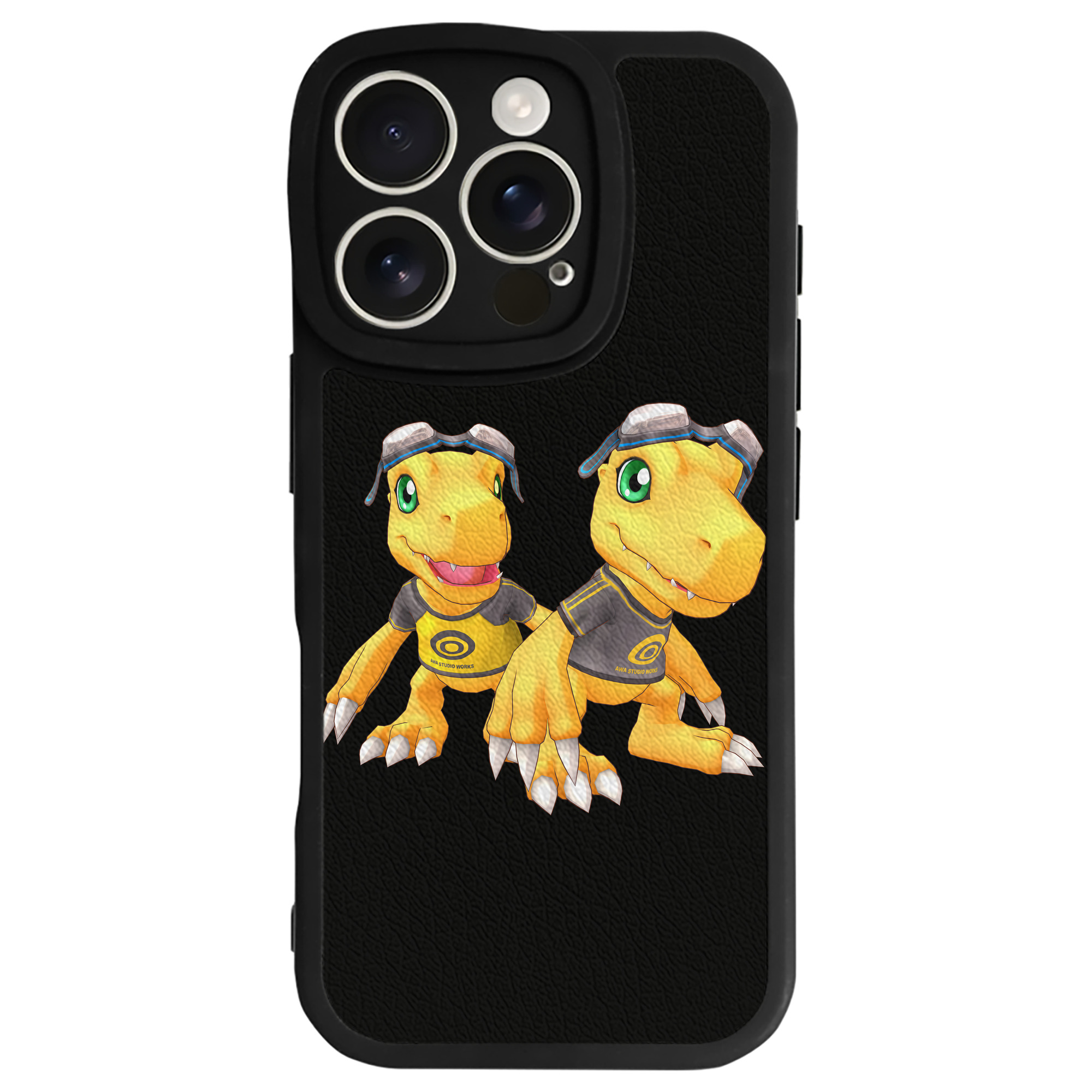 （画像用） Digimon デジタルモンスター/デジモン 【iPhone 16シリーズ対応】シリコンスマホケース（レザー調） 材質：シリコン
